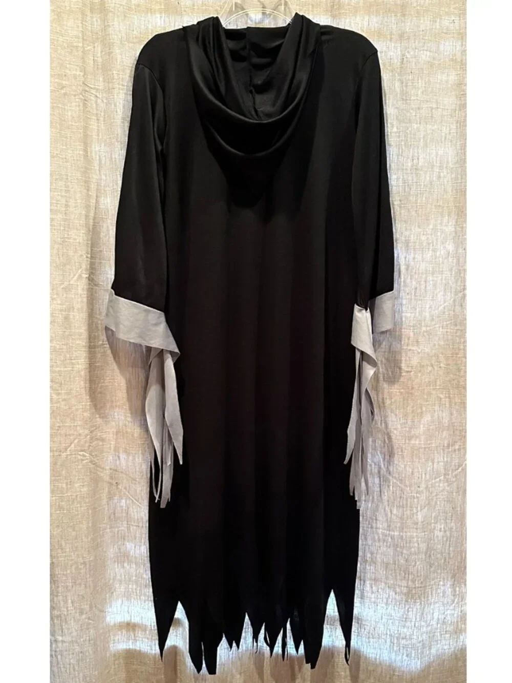 Vintage Grim Reaper Scream Ghoul Hooded Robe Halloween Costume Youth Large - Picture 3 of 7